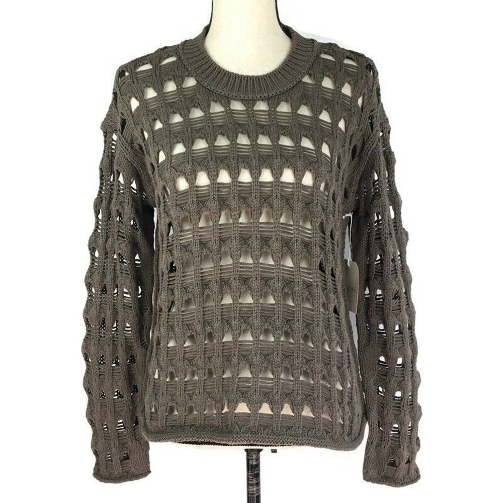 Inhabit NHBT 6021 Moss Cashmere Open Knit Sweater